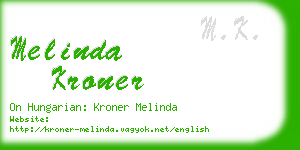 melinda kroner business card